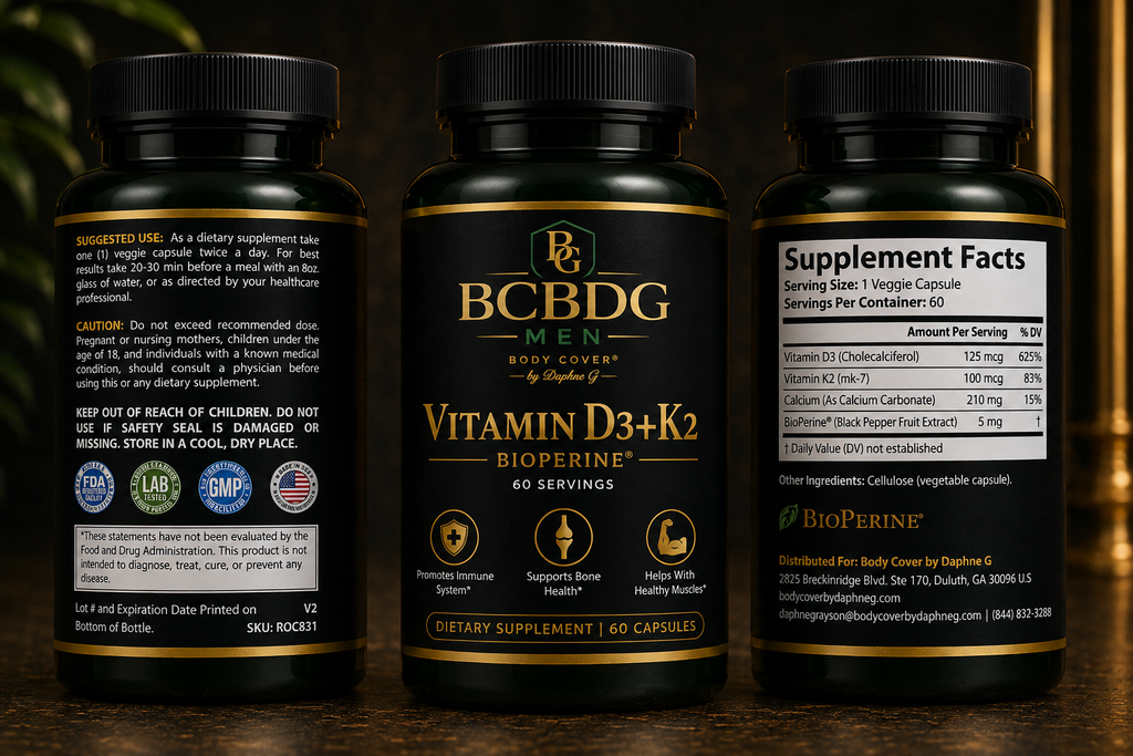 Men Vitamin D3 + K2 – BioPerine®