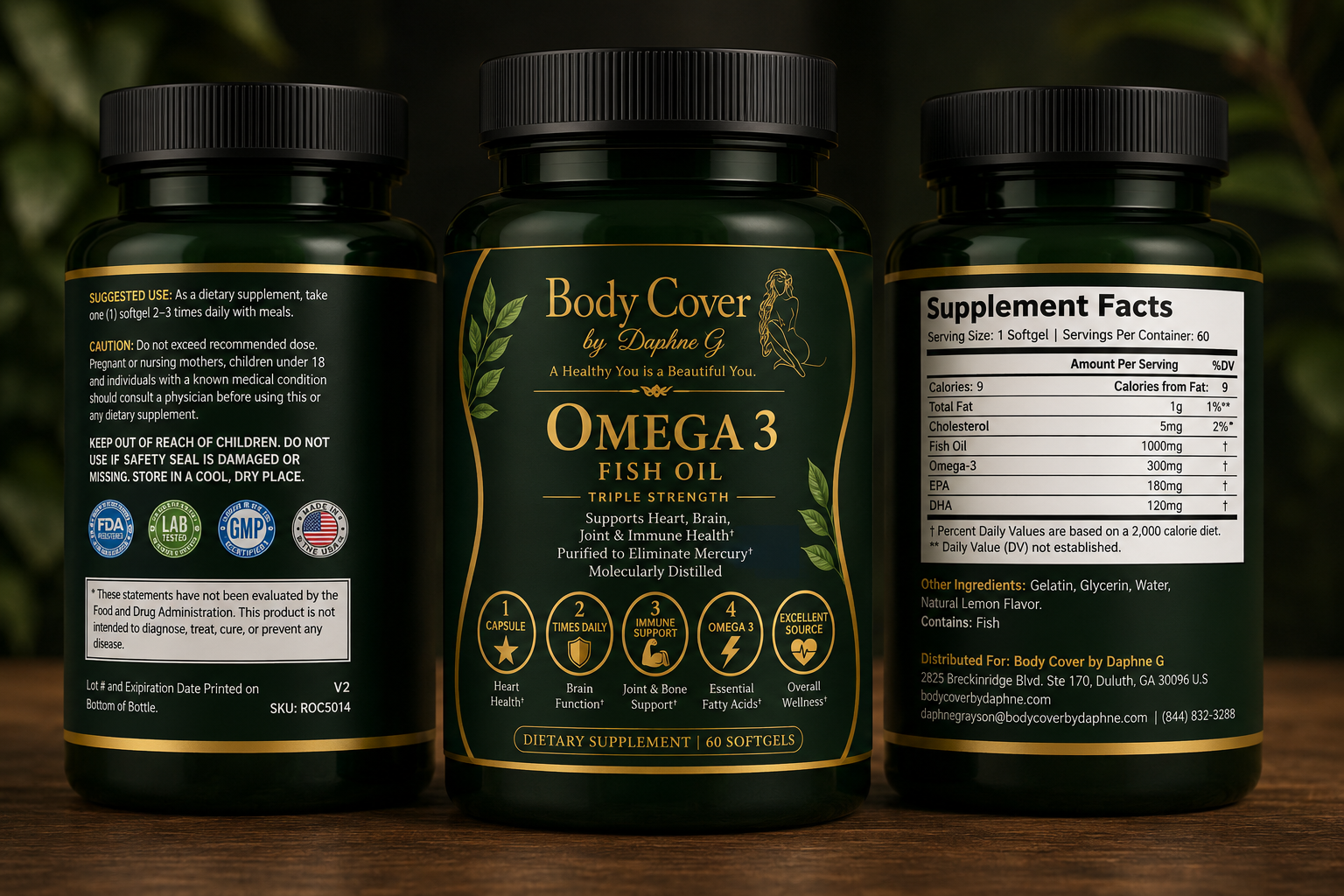 Omega 3 Fish Oil – Heart, Brain & Joint Support