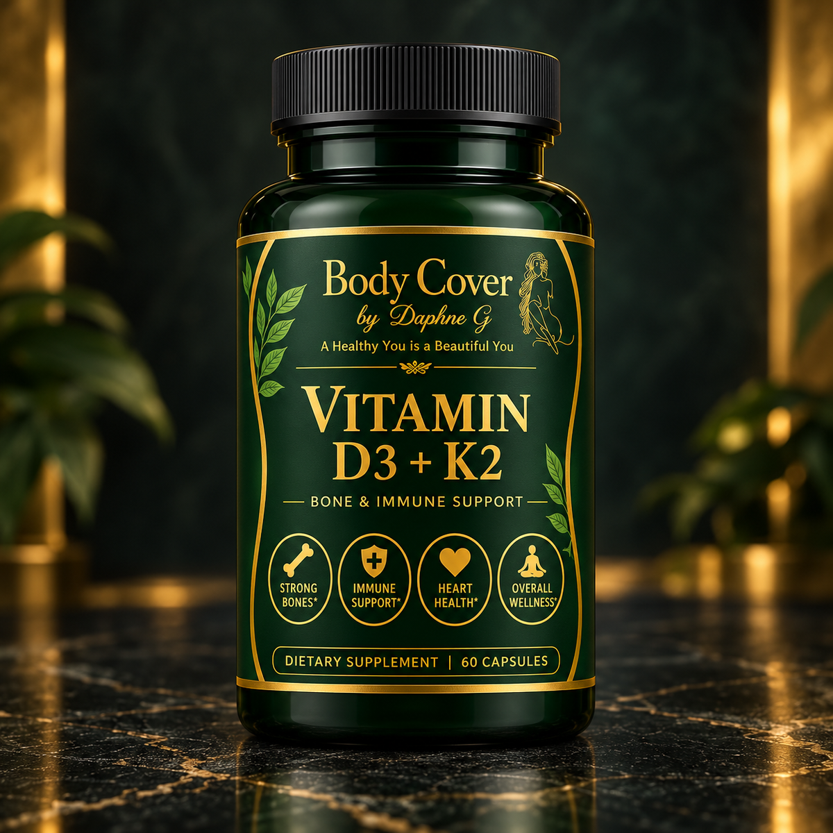 Vitamin D3 + K2 – Bone & Immune Support